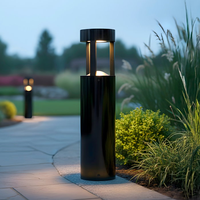 Al Marj Balise LED extérieure 60 cm 10 W Noir mat