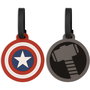 Marvel Avengers (Los Vengadores) - Set de 2 étiquettes de bagage en silicone haute qualité - Durable et résistant