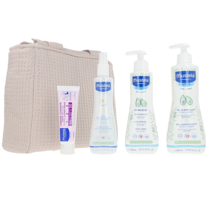 Mustela Lot d'hygiène BEBÉ-NIÑO avec Sac trolley beige Mustela Lot d'hygiène BEBÉ-NIÑO avec Sac trolley beige