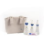 Mustela Set de 5 Pcs Bébé : Gel Bain 500ml, Lait Corps 300ml, Baume Crème 50ml, Eau Coiffante 200ml et Sac Trolley