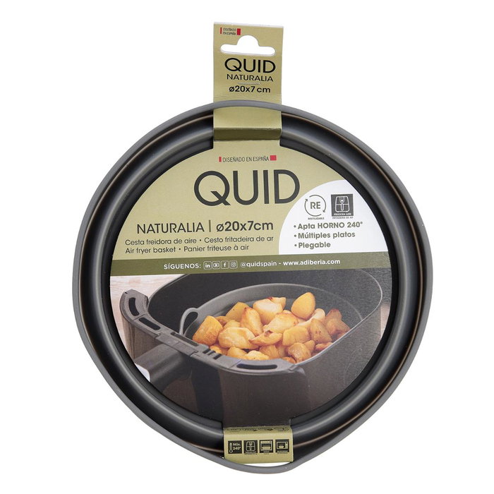 Quid Cesta Redonda Plegable Silicona Naturalia Gris 20x20x7 cm (12 Unidades) Quid Cesta Redonda Plegable Silicona Naturalia Gris 20x20x7 cm (12 Unidades)