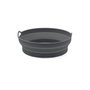 Quid Cesta Redonda Plegable Silicona Naturalia Gris 20x20x7 cm (12 Unidades)