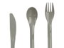 Leknes Set 4 Couverts Pique-nique Gris 20x3x4.5 cm (Set de 24)