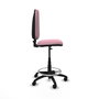 Tabouret Aýna taburete Contact permament de base Tissu Rose Structure polyamide noire Sans accoudoirs Sans appui-tête Roulettes en nylon 50 mm