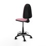 Tabouret Aýna taburete Contact permament de base Tissu Rose Structure polyamide noire Sans accoudoirs Sans appui-tête Roulettes en nylon 50 mm