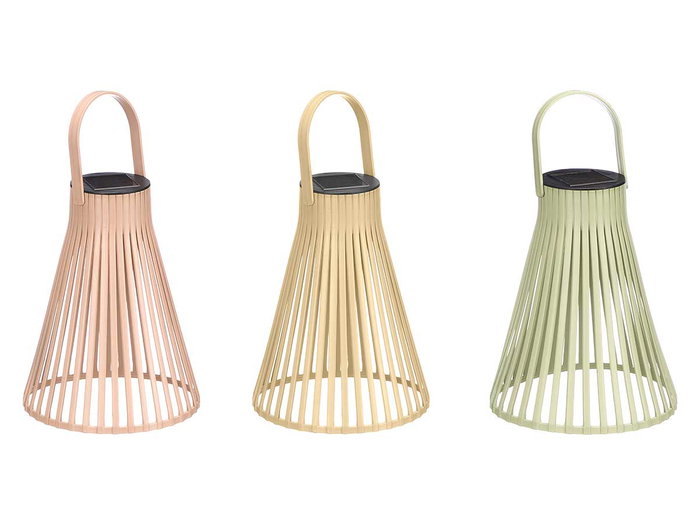 IBERGARDEN Lot de 12 lampes solaires coniques - Beige, Vert, Rose avec lumière chaude