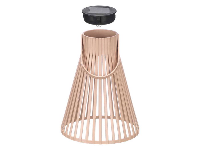IBERGARDEN Lot de 12 lampes solaires coniques - Beige, Vert, Rose avec lumière chaude