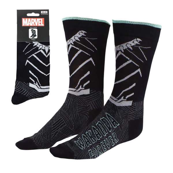 Cerdá Wakanda Chaussettes Adultes Noir Taille 38-45