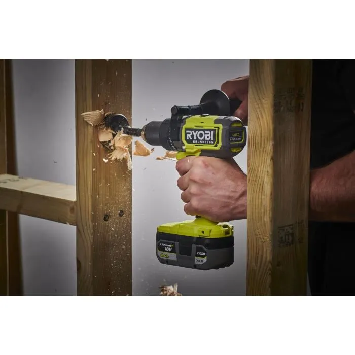 Ryobi Perceuse à percussion sans balais 18V 95 Nm 500-2100 tr/min 7500-31500 ipm avec 2 batteries AAAPL63877