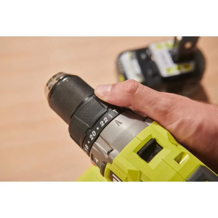 Ryobi Perceuse à percussion sans balais 18V 95 Nm 500-2100 tr/min 7500-31500 ipm avec 2 batteries AAAPL63877