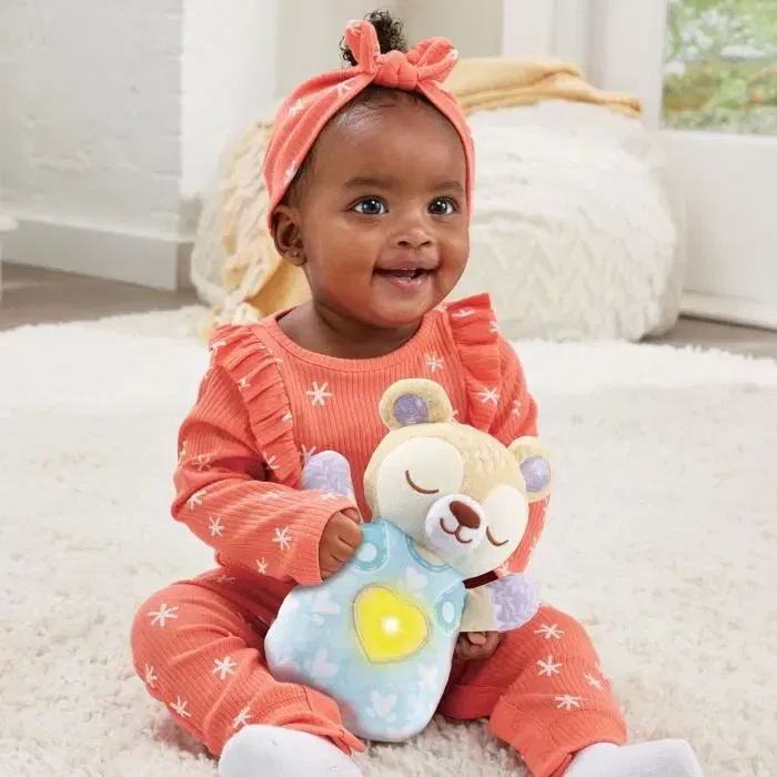 VTech Baby Mon Ourson Lumi Dodo - Peluche dodo 3 en 1 avec veilleuse et plus de 50 chansons apaisantes pour bébé