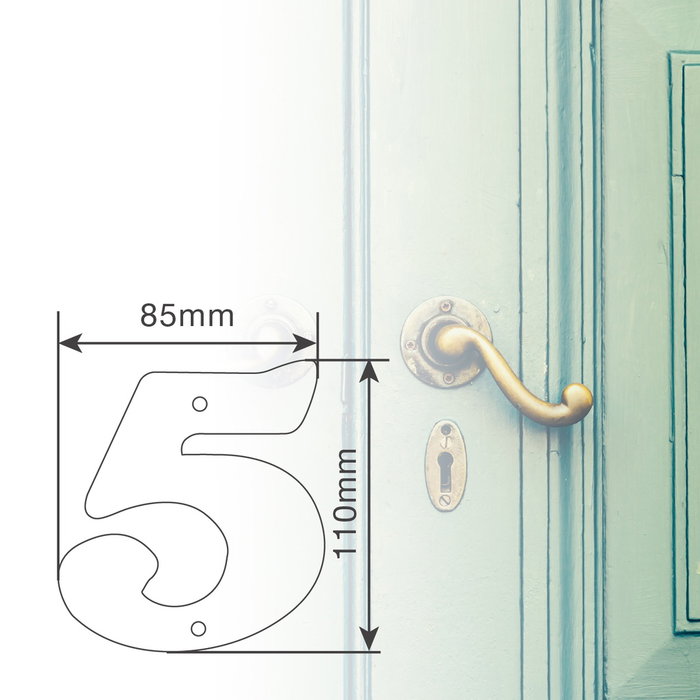 GSC Evolution Numéro de porte 5 en acier inoxydable, Titane doré