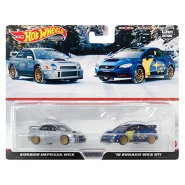 Hot Wheels HBL96 Coffret Premium Car Culture - 2 voitures collection 1/64 avec pneus Real Riders et châssis métal
