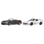 Hot Wheels HBL96 Coffret Premium Car Culture - 2 voitures collection 1/64 avec pneus Real Riders et châssis métal