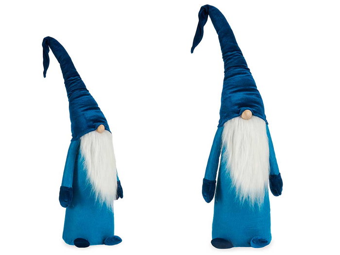Krist+ Gnome Velours Bleu Clair 100 cm avec Chapeau - Décoration (Set de 8) Krist+ Gnome Velours Bleu Clair 100 cm avec Chapeau - Décoration (Set de 8)