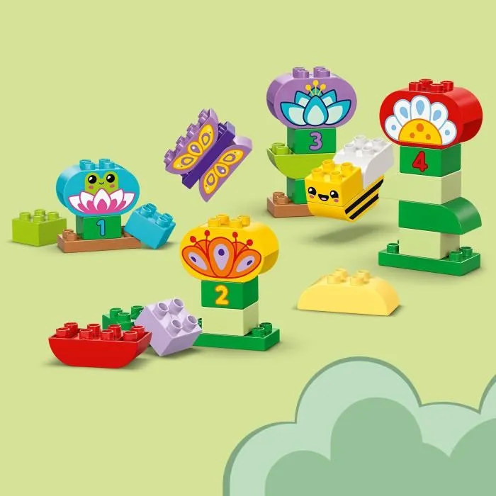 LEGO DUPLO 10444 Ma Ville - Le Jardin Créatif et les Fleurs, Jeu de Construction avec Animaux et Chiffres, 45 Pièces, pour Enfants dès 2 Ans