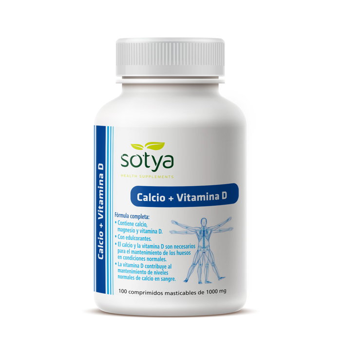 SOTYA CALCIO+VITAMINA D3 100 comprimés masticables SOTYA CALCIO+VITAMINA D3 100 comprimés masticables