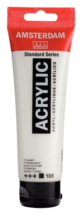 Amsterdam Standard Series Peinture Acrylique Blanc de Titane 105, 120 ml Amsterdam Standard Series Peinture Acrylique Blanc de Titane 105, 120 ml
