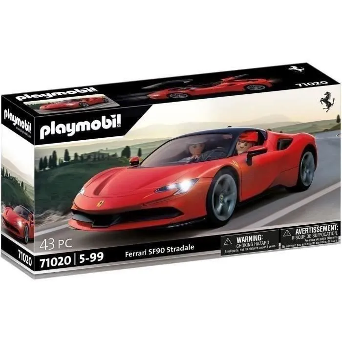 Playmobil 71020 Ferrari SF90 Stradale - Voiture de Collection avec Effets Lumineux et Toit Amovible - 43 Pièces - Jouet pour Enfants à Partir de 5 Ans Playmobil 71020 Ferrari SF90 Stradale - Voiture de Collection avec Effets Lumineux et Toit Amovible - 43 Pièces - Jouet pour Enfants à Partir de 5 Ans