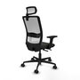 Piqueras Y Crespo Haches Chaise de Bureau Noir et Blanc avec mécanisme Sincro/Traslack