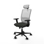 Piqueras Y Crespo Haches Chaise de Bureau Noir et Blanc avec mécanisme Sincro/Traslack