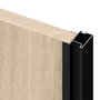 Emuca Kit de quincaillerie pour armoire à 2 portes coulissantes Placard 74, poignée Sharp, Noir