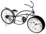 Giftdecor Horloge Forge Bicyclette Noire 42x24x10 cm Métal (Set de 4)