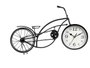 Giftdecor Horloge Forge Bicyclette Noire 42x24x10 cm Métal (Set de 4)