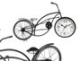 Giftdecor Horloge Forge Bicyclette Noire 42x24x10 cm Métal (Set de 4)