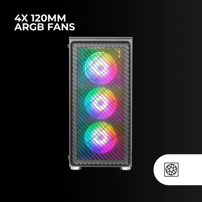 Boîtier ATX semi-tour Mars Gaming MCF Noir