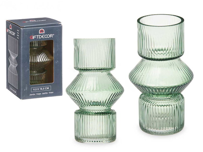 GIFTDECOR JARRON RAYA 1 CUERPO VERDE GIFTDECOR JARRON RAYA 1 CUERPO VERDE