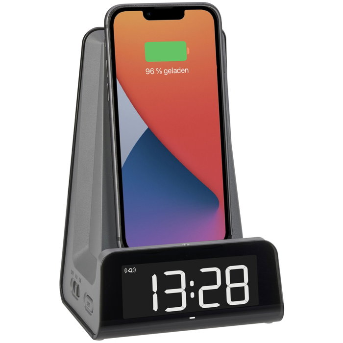 Tfa ICON Charge 60.2033.10 Réveil numérique Anthracite avec chargeur