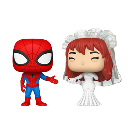 Funko Pop! Marvel Spider-Man et MJ en tenue de mariage (Pack de 2)