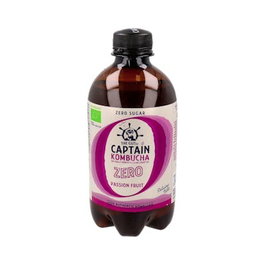 Captain Kombucha Zero Fruits de la Passion 400 ml Bio - Boisson fermentée sans sucre