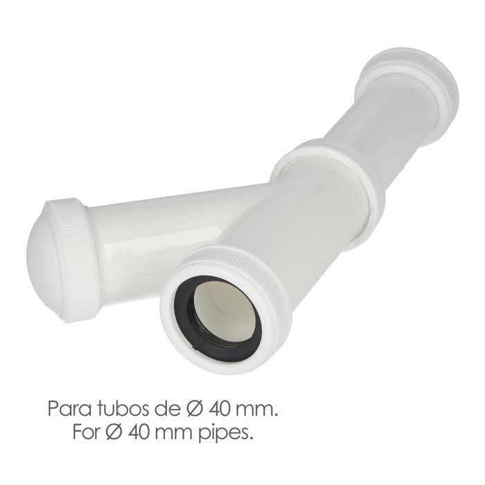 ABRISA Siphon extensible avec lyre 1-1/2'' sortie Ø 40 mm tube lisse