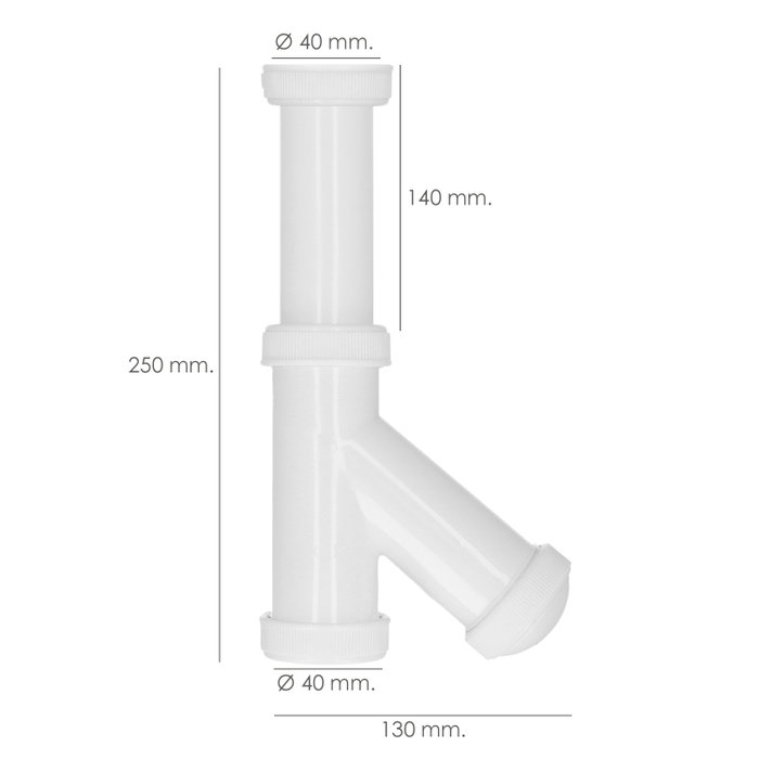 ABRISA Siphon extensible avec lyre 1-1/2'' sortie Ø 40 mm tube lisse