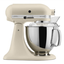 Kitchenaid KSM175PS Robot de cuisine Artisan 4.8 L, 5 vitesses, à bol relevable, fonctionnalité Flex Edge, Lino Fresco, avec accessoires