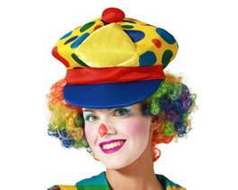 Atosa Casquette Clown Géante Jaune avec Visière Bleue
