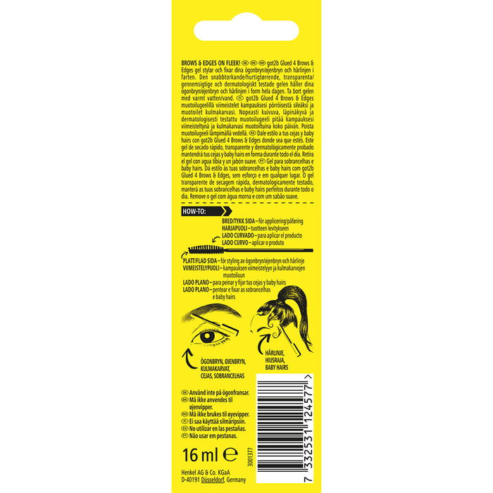 Schwarzkopf Fixateur de sourcils 2 en 1 GOT2B GLUED 16 ml Unisexe