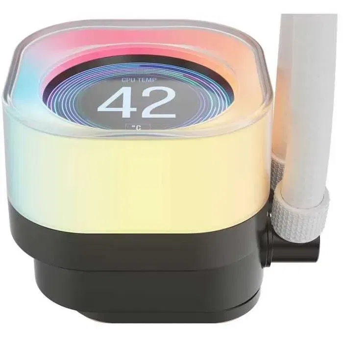 Corsair Watercooling iCue LINK H150i RGB Elite Titan 360 mm LCD - Réfrigération liquide AIO avec écran LCD et RGB - CW-9061026-WW Blanc