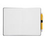 ERIK - Cuaderno A5 premium 96 hojas punteadas avec couverture rigide, élastique de fermeture, marque-page, poche intérieure et bolígrafo avec projecteur d'écusson Real Madrid