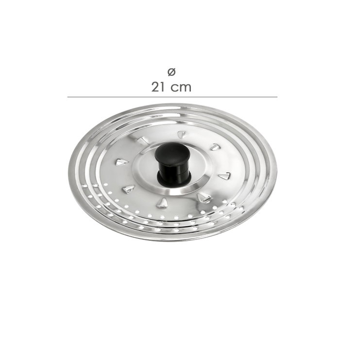 ORYX Couvercle Multiusage en Acier Inoxydable Ø 21 cm