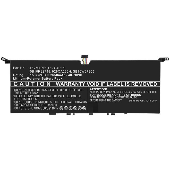 CoreParts Batterie pour Lenovo 38,48Wh 14,8V 2600mAh Noir CoreParts Batterie pour Lenovo 38,48Wh 14,8V 2600mAh Noir