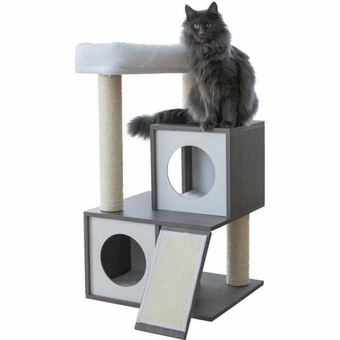 Kerbl Arbre à chat Flair Blanc et gris en Sisal