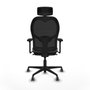 Piqueras y Crespo Chaise de Bureau avec Appui-tête Jorquera 3D036G2 Gris