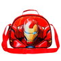 Karactermania Sac portatif repas 3D Iron Man Marvel - 20,5x26x10cm avec fermeture éclair, design en relief et bretelle réglable 120cm