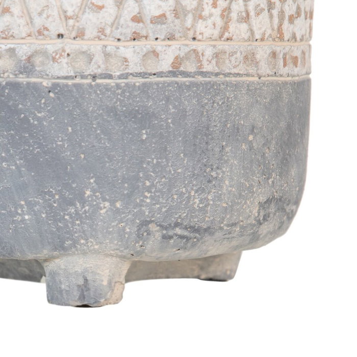 BigBuy Garden Cache-pot Gris Ciment 18 x 18 x 18,5 cm