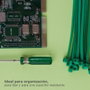 Hantums Sachet de 25 colliers de serrage 100% nylon 200x4,8mm Verde