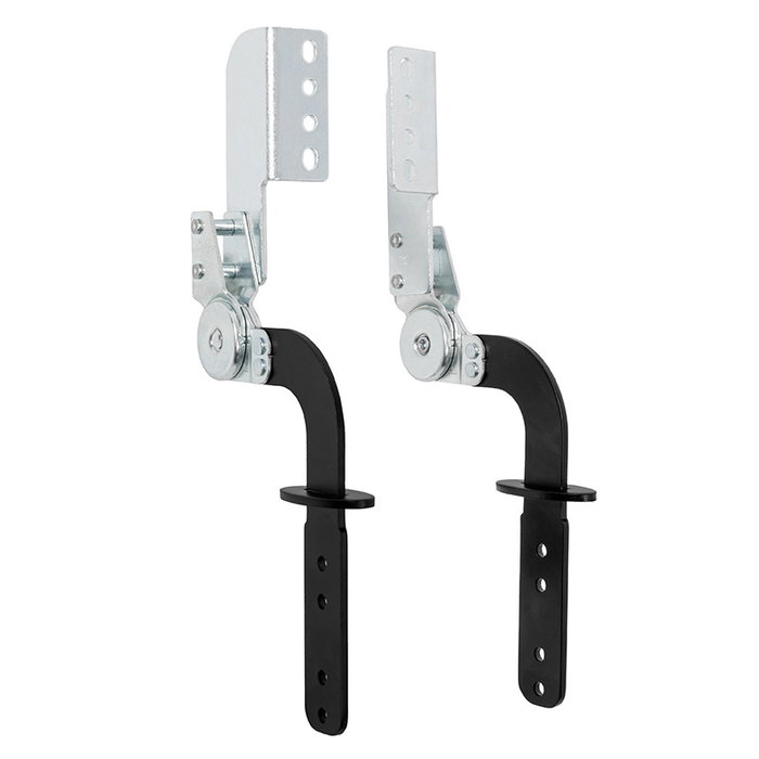 Q&Q Oddey-E - Set mécanisme de tête de lit réglable avec embelleceur, 6 positions, pivotant à 90°, hauteur 180 mm, acier noir Q&Q Oddey-E - Set mécanisme de tête de lit réglable avec embelleceur, 6 positions, pivotant à 90°, hauteur 180 mm, acier noir