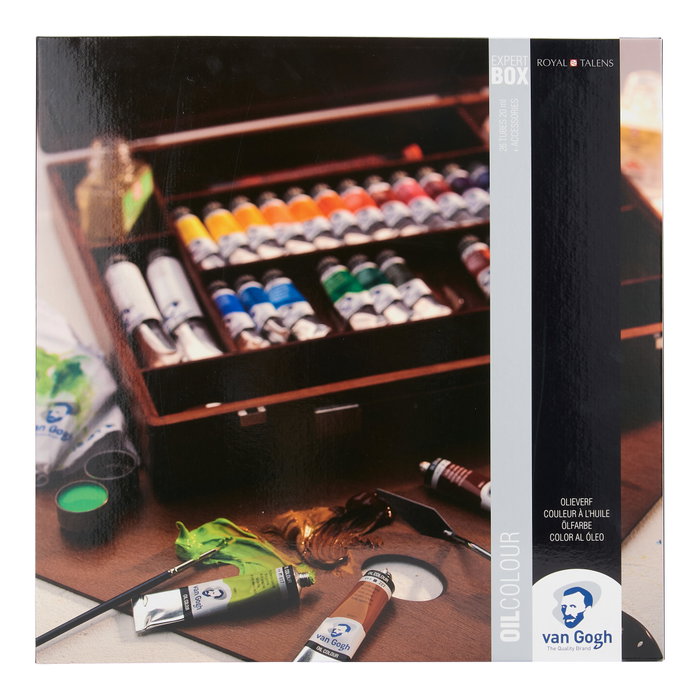 Van Gogh Set Expert de peintures à l'huile avec boîte en bois, 26 couleurs et accessoires Van Gogh Set Expert de peintures à l'huile avec boîte en bois, 26 couleurs et accessoires